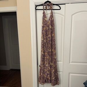 Chic Paisley Halter Maxi Dress